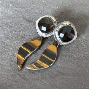 Amy Kahn Russell Sterling and stone earrings.